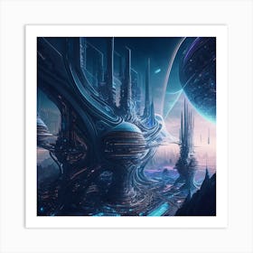 Futuristic City 33 Art Print