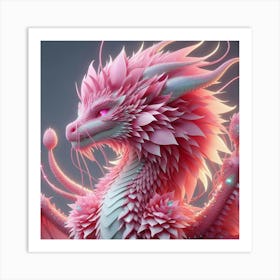 Pink Dragon Art Print