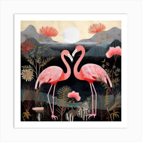 Bird In Nature Flamingo 4 Art Print