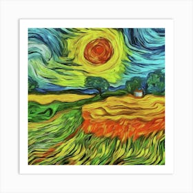 Sunny Day Starry Night Art Print