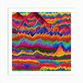 Rainbow Mountains Art Print