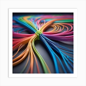 Colorful Wires 28 Art Print