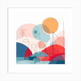 Abstract shapes Art Print