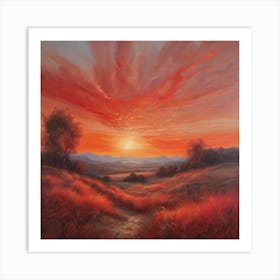 53034 An Artwork Depicting A Landscape, Where The Sunset Xl 1024 V1 0 Art Print