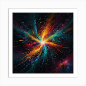 Abstract Representation Of A Cosmic Explosion 3 Art Print