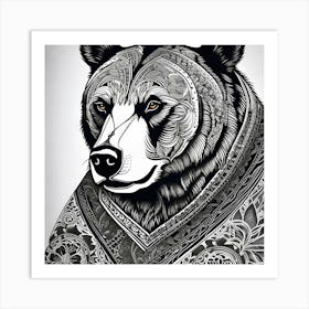 Bear Tattoo Art Print