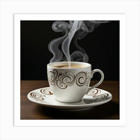 Coffee Cup With Steam 18 Art Print