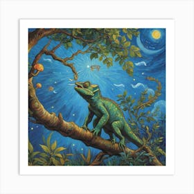 Life Among the Leaves: Chameleon in the Wild Art Print