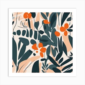 Matisse Inspired Abstract Botanical 2 Art Print