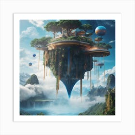 Floating Island Art Print