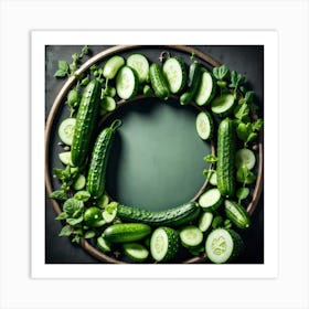 Cucumbers In A Circle 6 Art Print