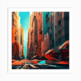 Abstract Cityscape 1 Art Print