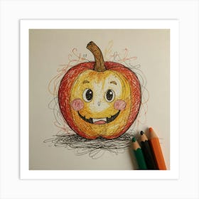 Apple Drawing 1 Art Print