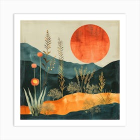 Desert Landscape Canvas Print 4 Art Print