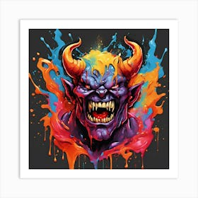 Demon Head 8 Art Print