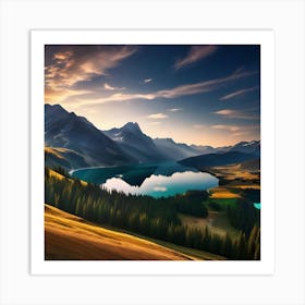 Sunset In The Mountains 126 Art Print