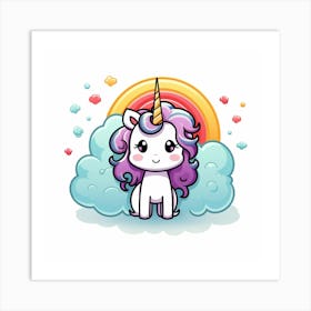 Cute Unicorn 769 Art Print