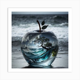 Apple On The Beach Art Print