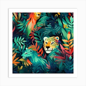 Jungle Seamless Pattern Art Print