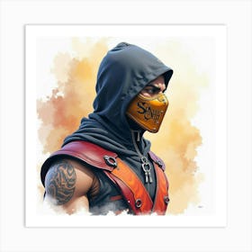 Mortal Kombat Ninja Fighter Concept Art (572) Art Print