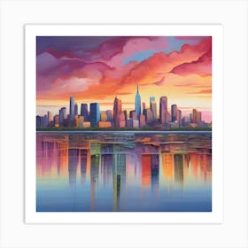 New York City Skyline 1 Art Print