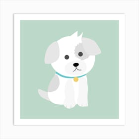 Dog Puppy Nature Cute Cartoon Animal Character Funny Pet Icon Drawing Doggy Art Print