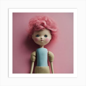 Doll With Pink Hair Art Print