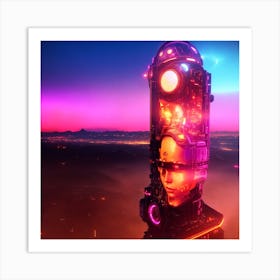 Futuristic Cityscape 1 Art Print