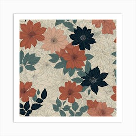 Floral Pattern 36 Art Print