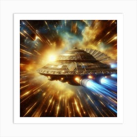 Alien Spaceship Art Print