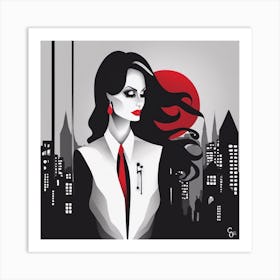 Lady In Black Art Print