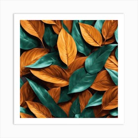 Abstract Leaves Art Print