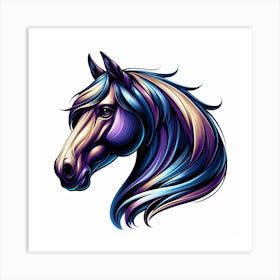 Creative Horse Beauty Illustration Nr 183 Art Print