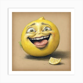 Emoji Lemon 2 Art Print