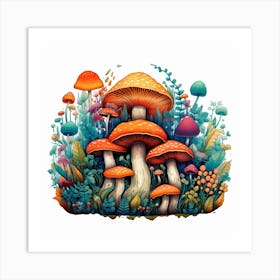 Mushroom Forest 9 Art Print