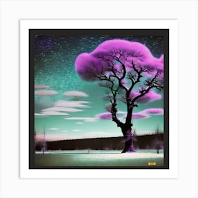 Purple Tree Art Print