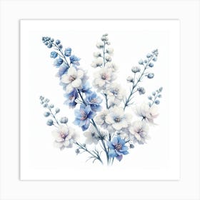 Flower of Delphinium 1 Art Print