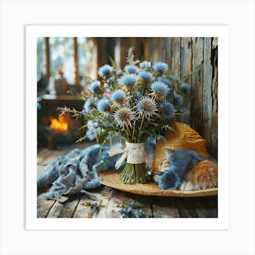 Thistle Bouquet Art Print