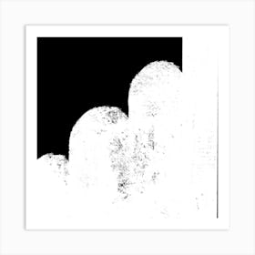 Abstract Black And White Grunge Painting vol. 5 Art Print