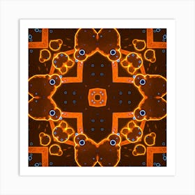 The Pattern Is A Hot Orange Sun Art Print