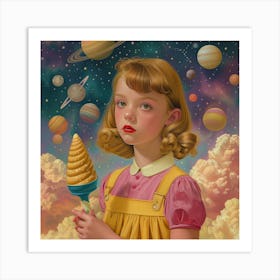 Ice Cream Girl Art Print