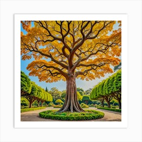 Tree In The Garden Art Print