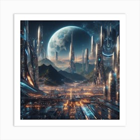 Futuristic City 10 Art Print