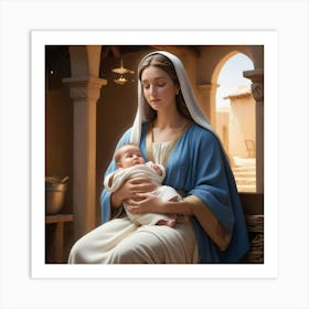 Virgin And Child 1 Art Print