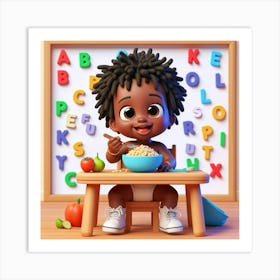 Baby Nursery and alphabet wall art 3 Art Print