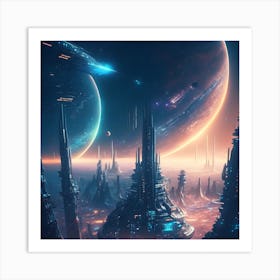 Futuristic City 16 Art Print