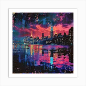 New York City At Night 1 Art Print