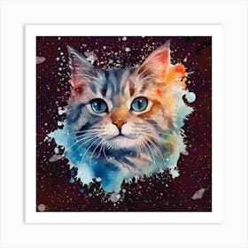 Galaxy Kitty Art Print (11) Art Print