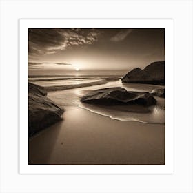 Sunset On The Beach 731 Art Print