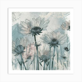 Tranquil Elegance Modern Muted Queen Anne's Lace 4 Art Print